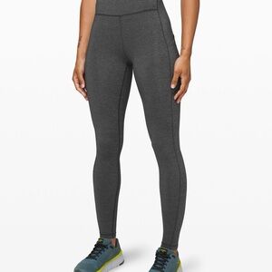 NWOT Gray High-Waisted Leggings with Pocket Lulu lemon speed up tight size 4
